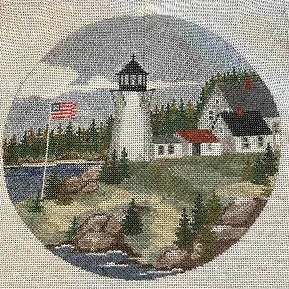 New Maine Coastal Hand painted needlepoint canvas by Lorraine - Picture 2 of 4